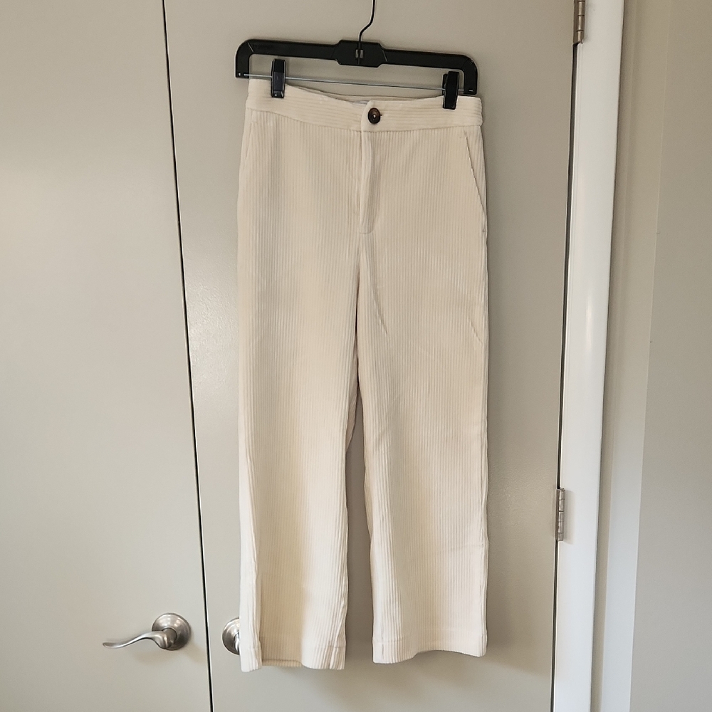 Lucy Paris Cream Stretch Corduroy Pants